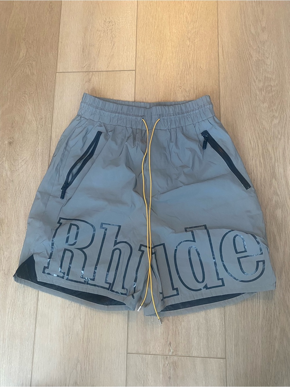RHUDE Grey Logo Track Shorts